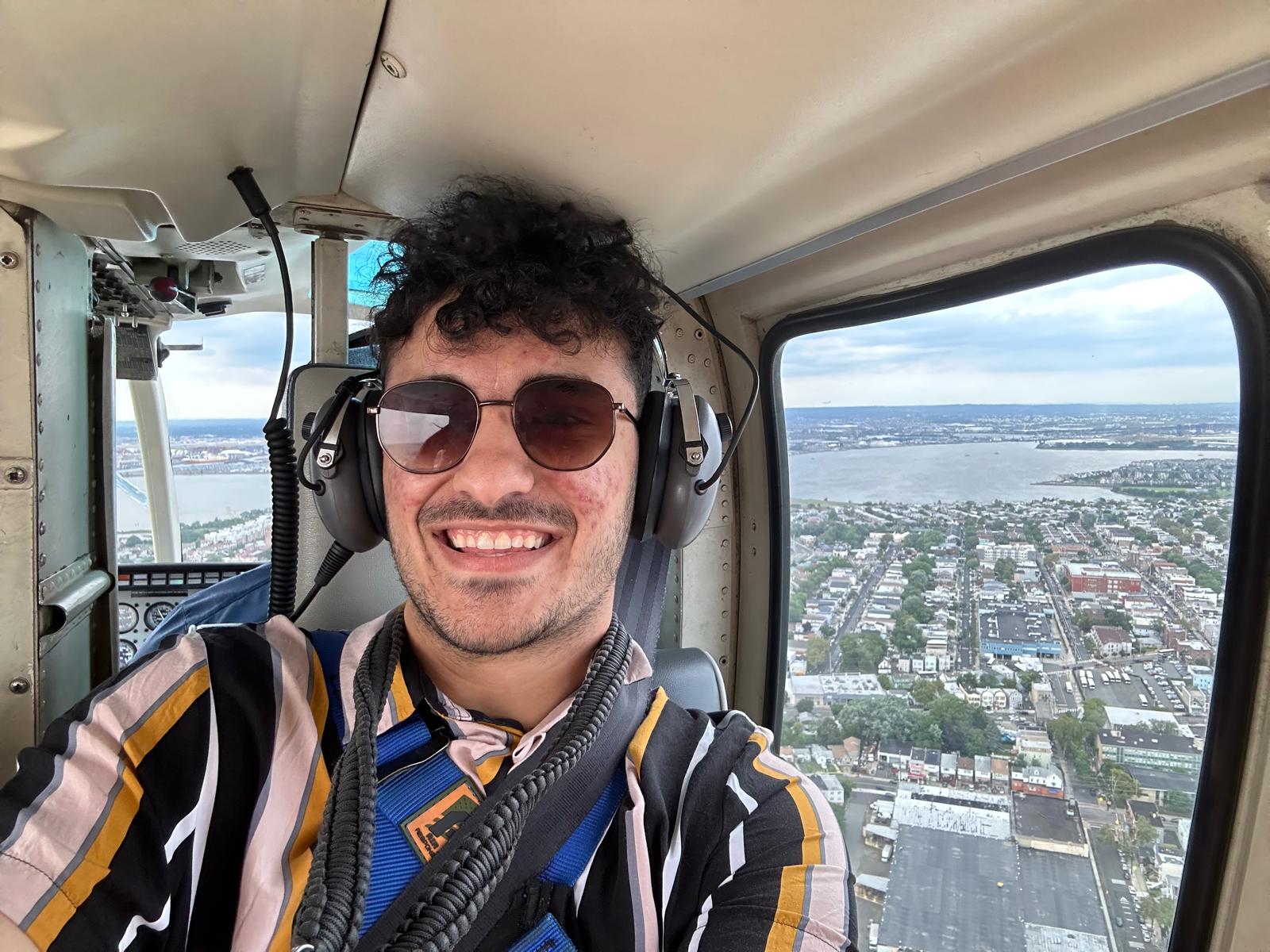 Furkan in helicopter tour over New York