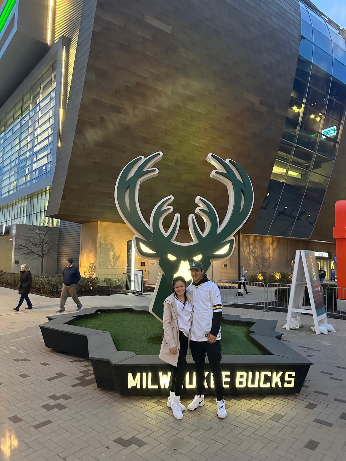Entrance to the Milwaukee Bucks stadium