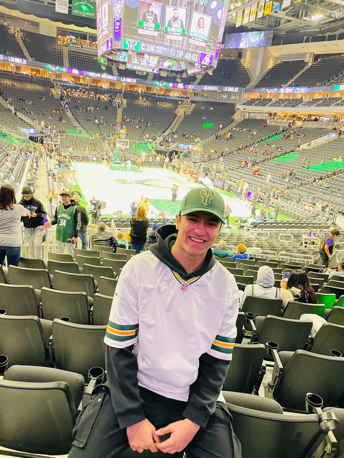 Watching Bucks vs Lakers at the stadium