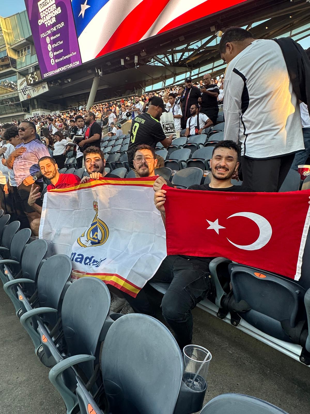 Turkish flag in stadium seats