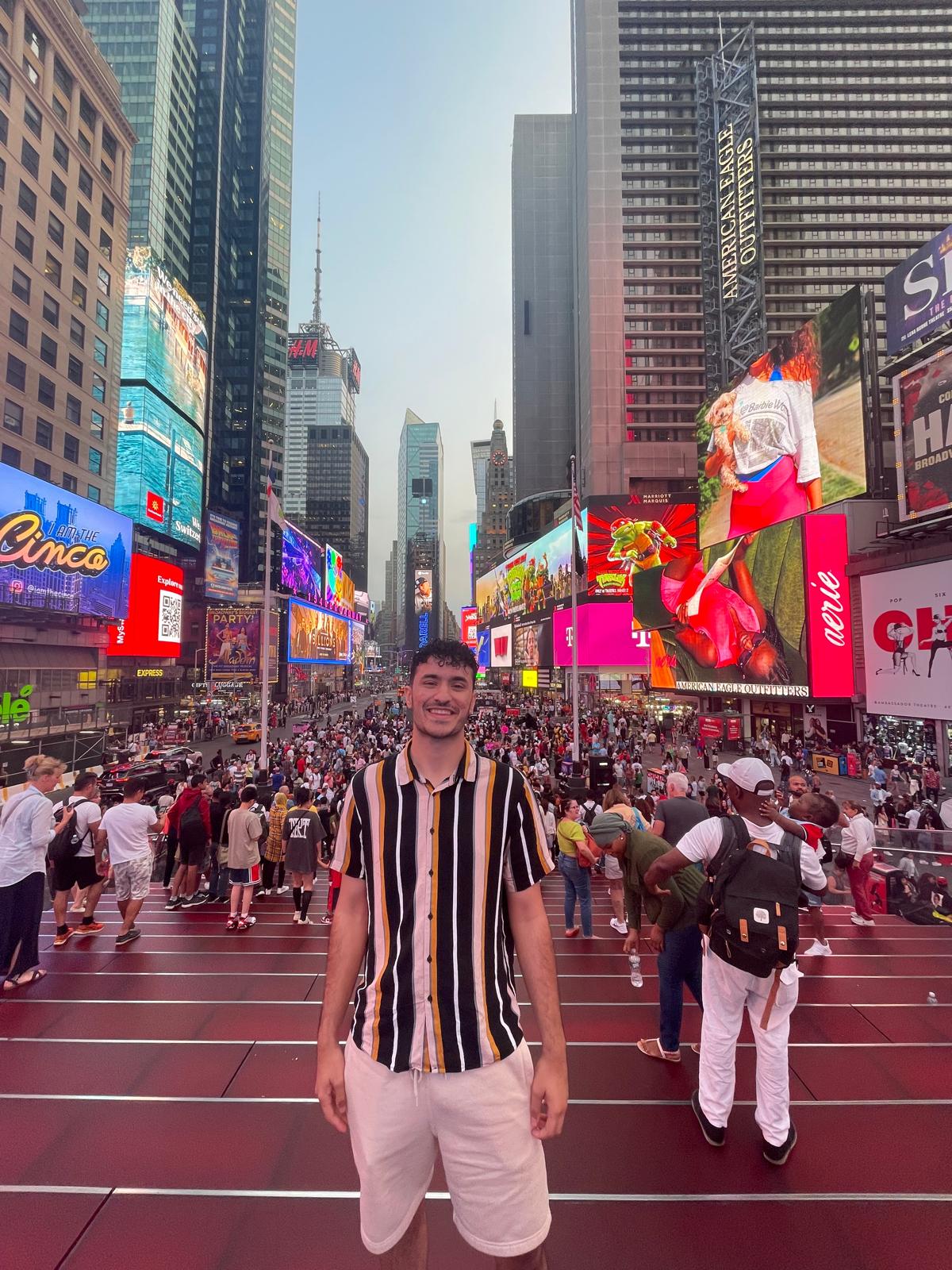 Exploring Times Square at night