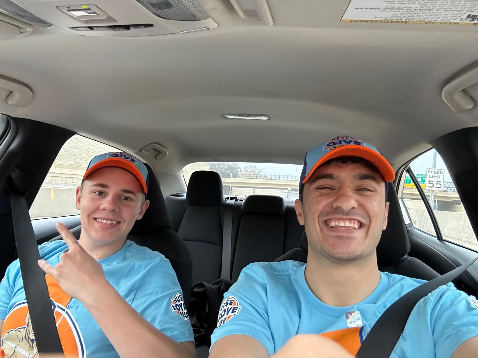 Driving to the WWE Smackdown with Leo